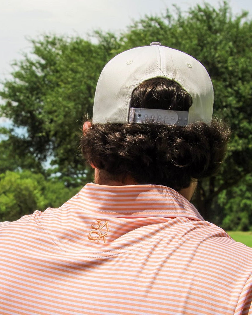 Gray & White Jack Hat | Jack Golf Apparel