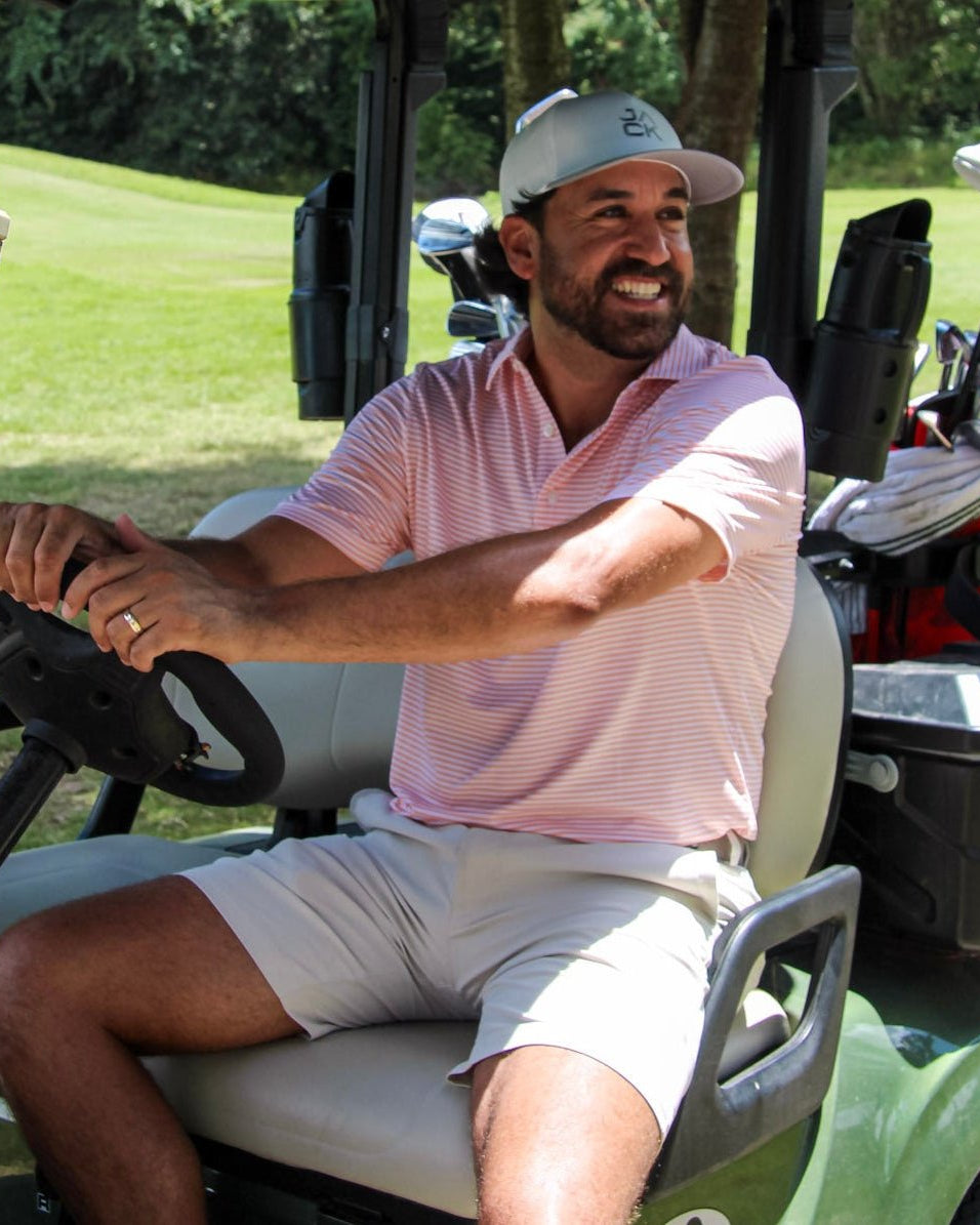 Gray & White Jack Hat | Jack Golf Apparel