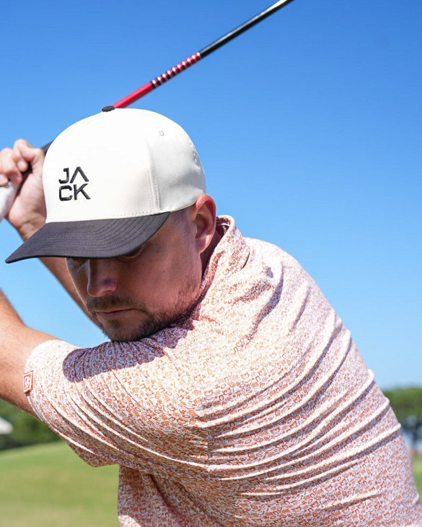 Tan & Black Jack Hat | Jack Golf Apparel