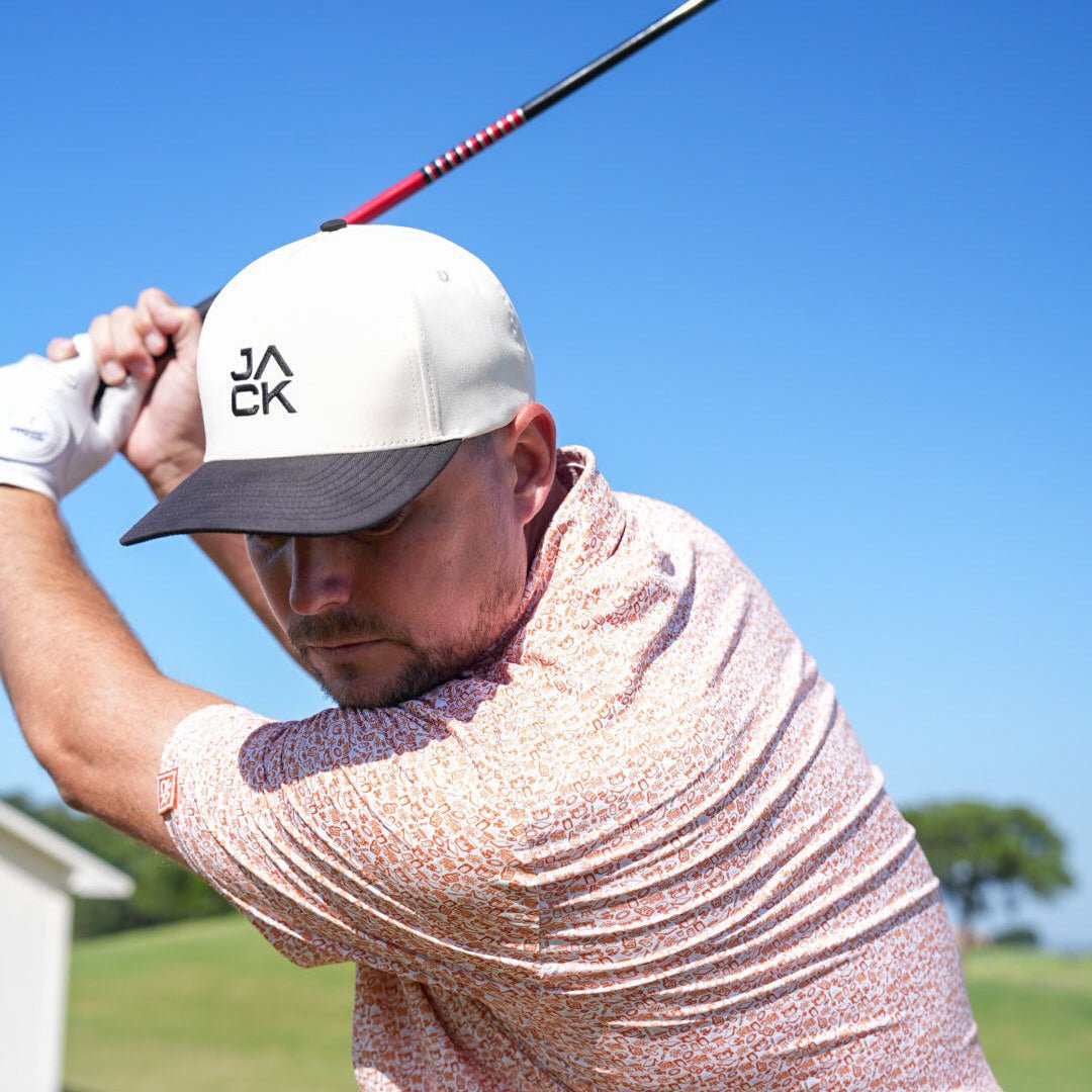 Tan & Black Jack Hat | Jack Golf Apparel