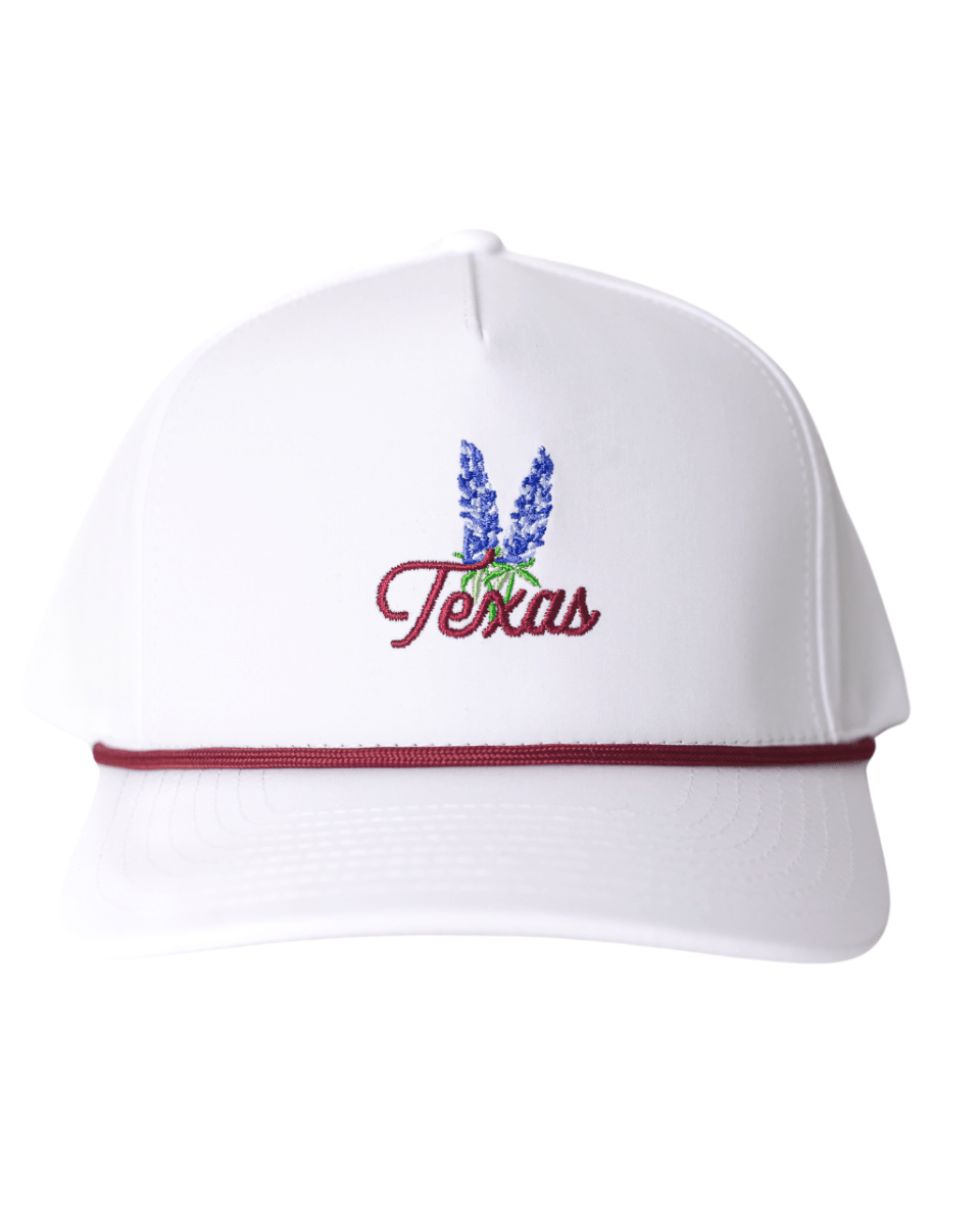 Texas Bluebonnet Rope Hat "Maroon" | Jack Golf Apparel