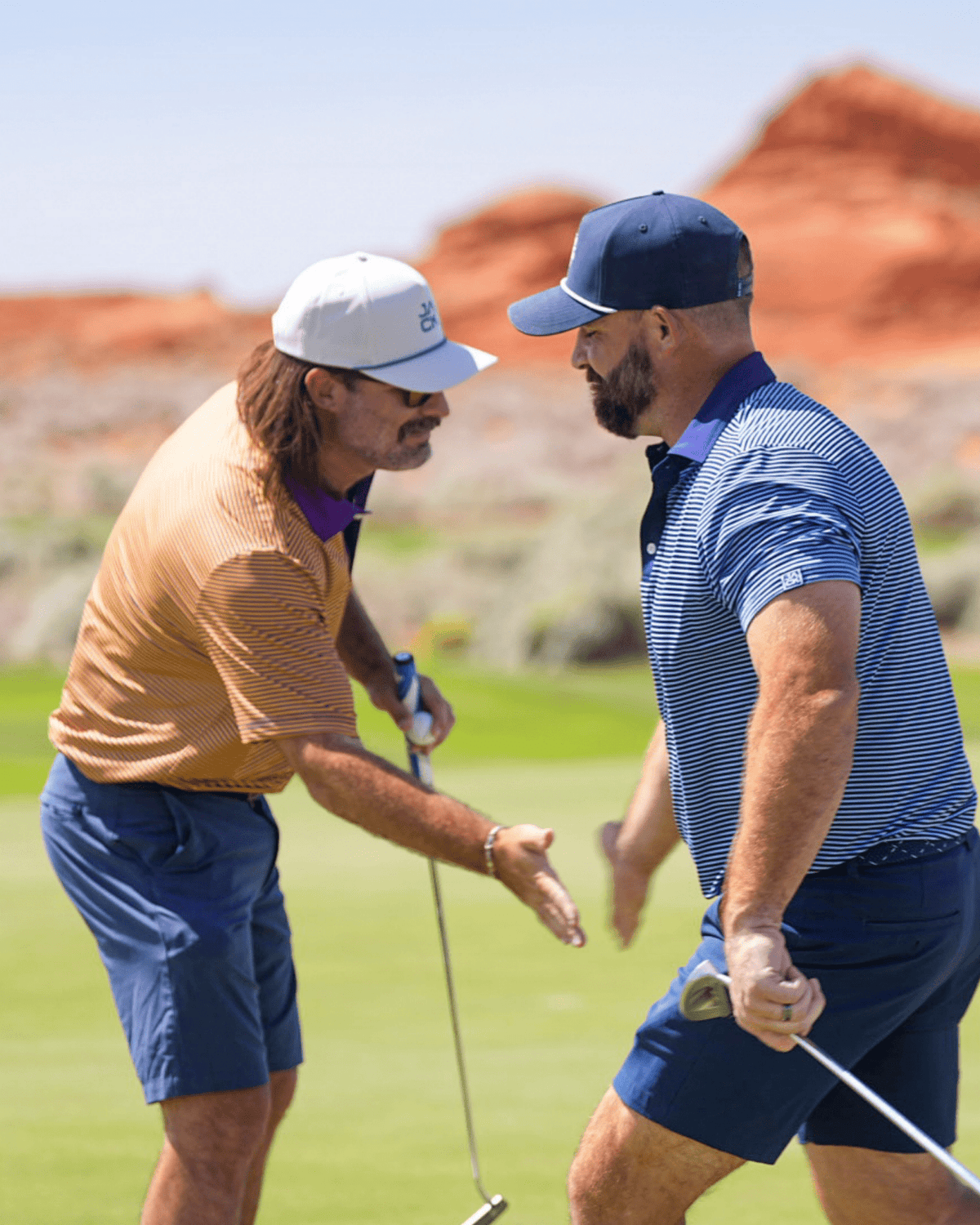Blue Lagoon men's golf polo, alternate view – Jack Apparel