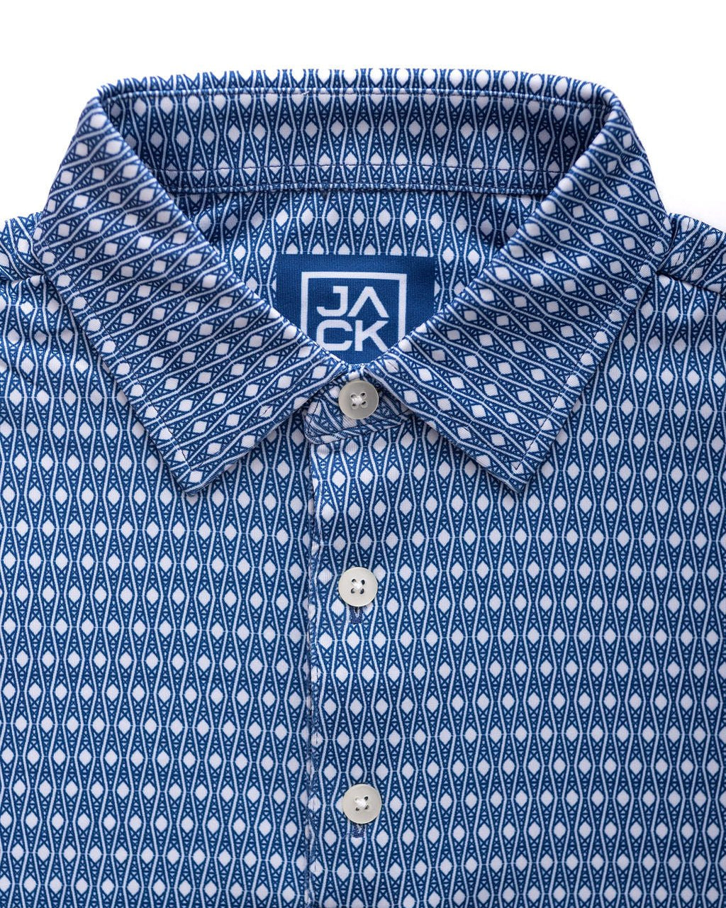 Diamond Derrick Navy men's golf polo front view - Jack Apparel