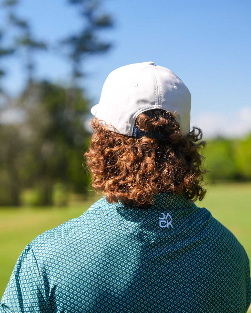 Double Header men's golf polo, alternate view – Jack Apparel
