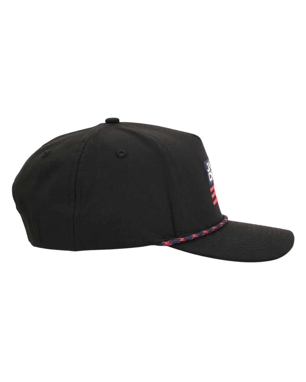 Jack Flag Black Hat, alternate view – Jack Apparel