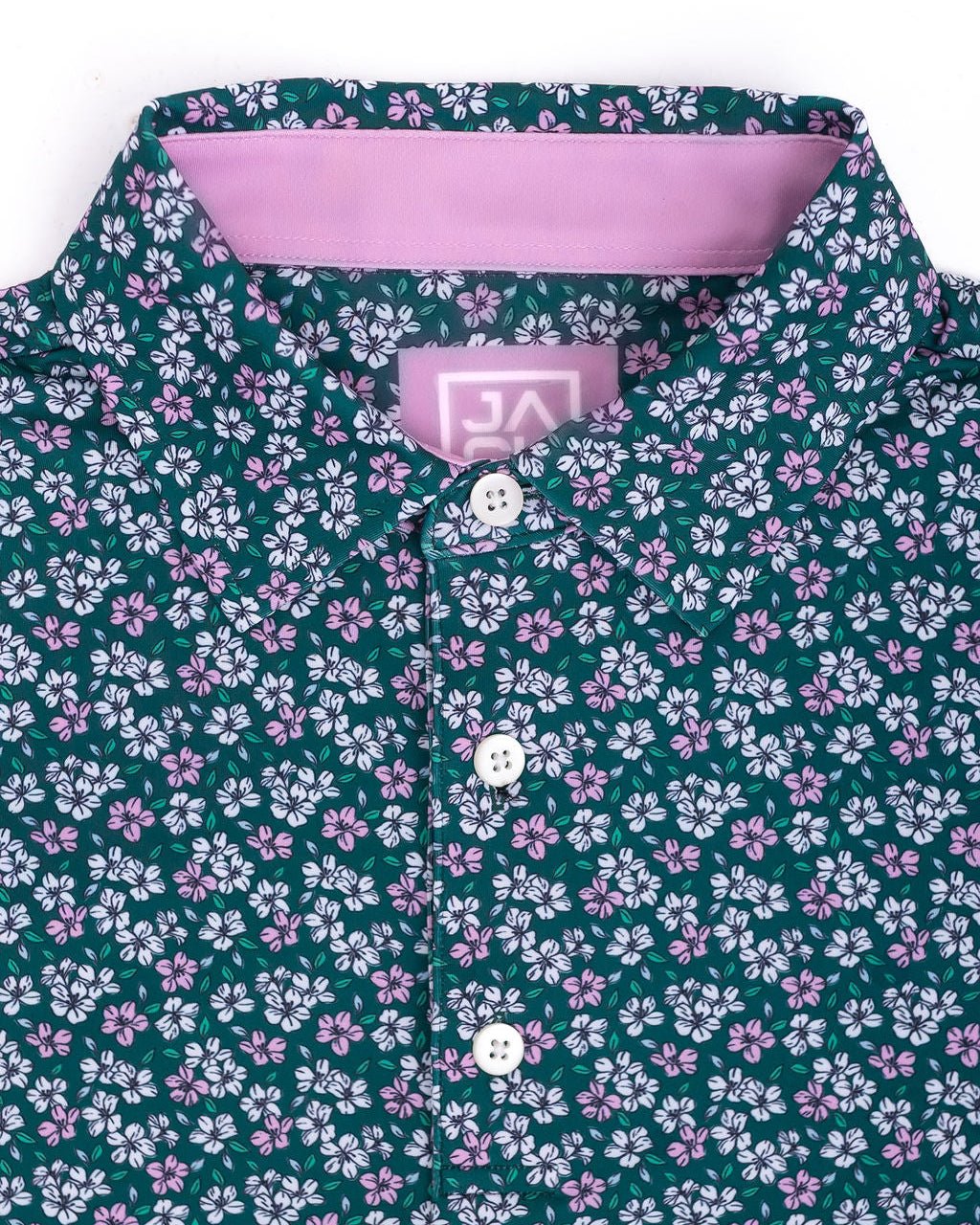 The Jack Gusta men's golf polo front view - Jack Apparel