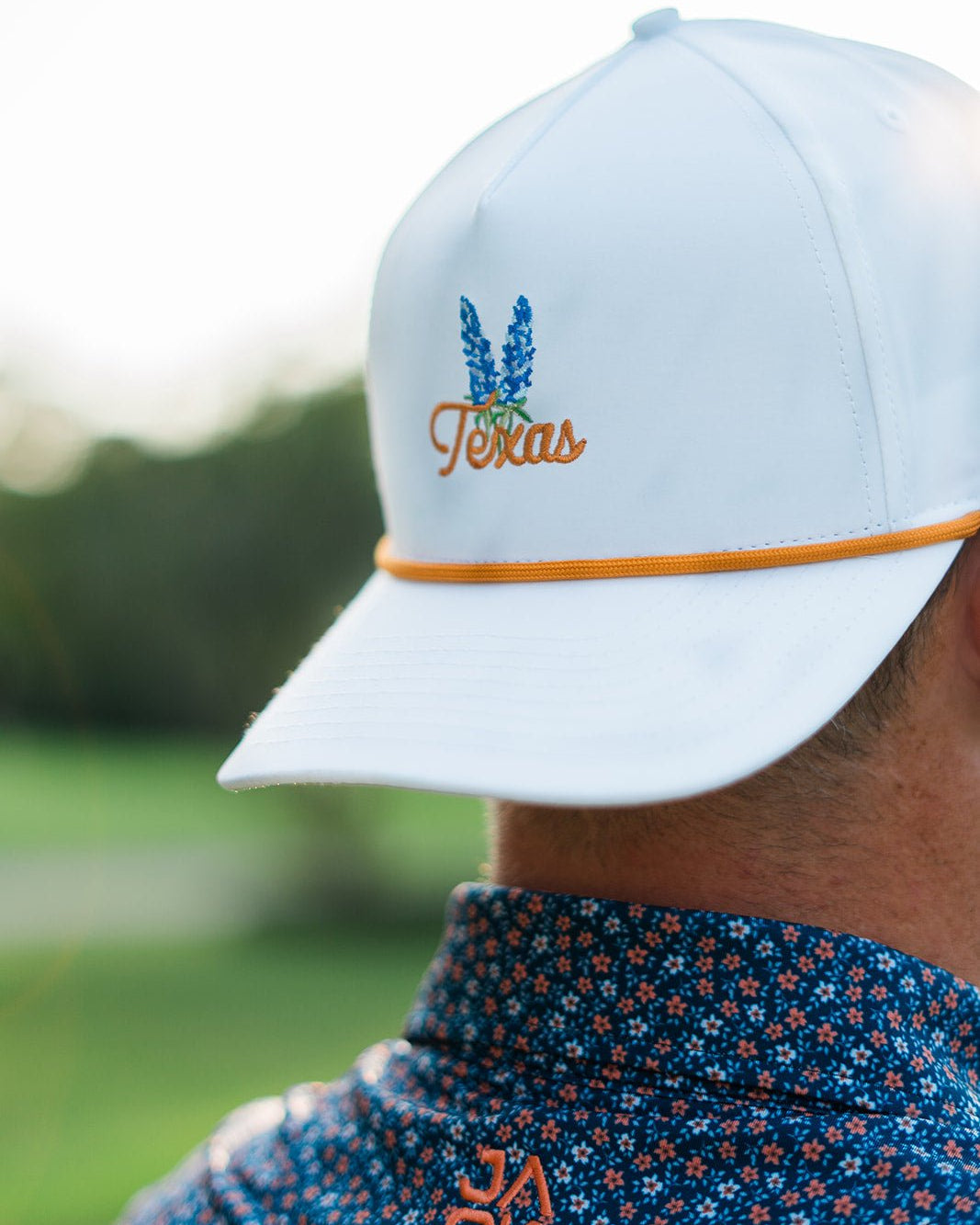 Texas Bluebonnet Burnt Orange Rope Hat, alternate view – Jack Apparel
