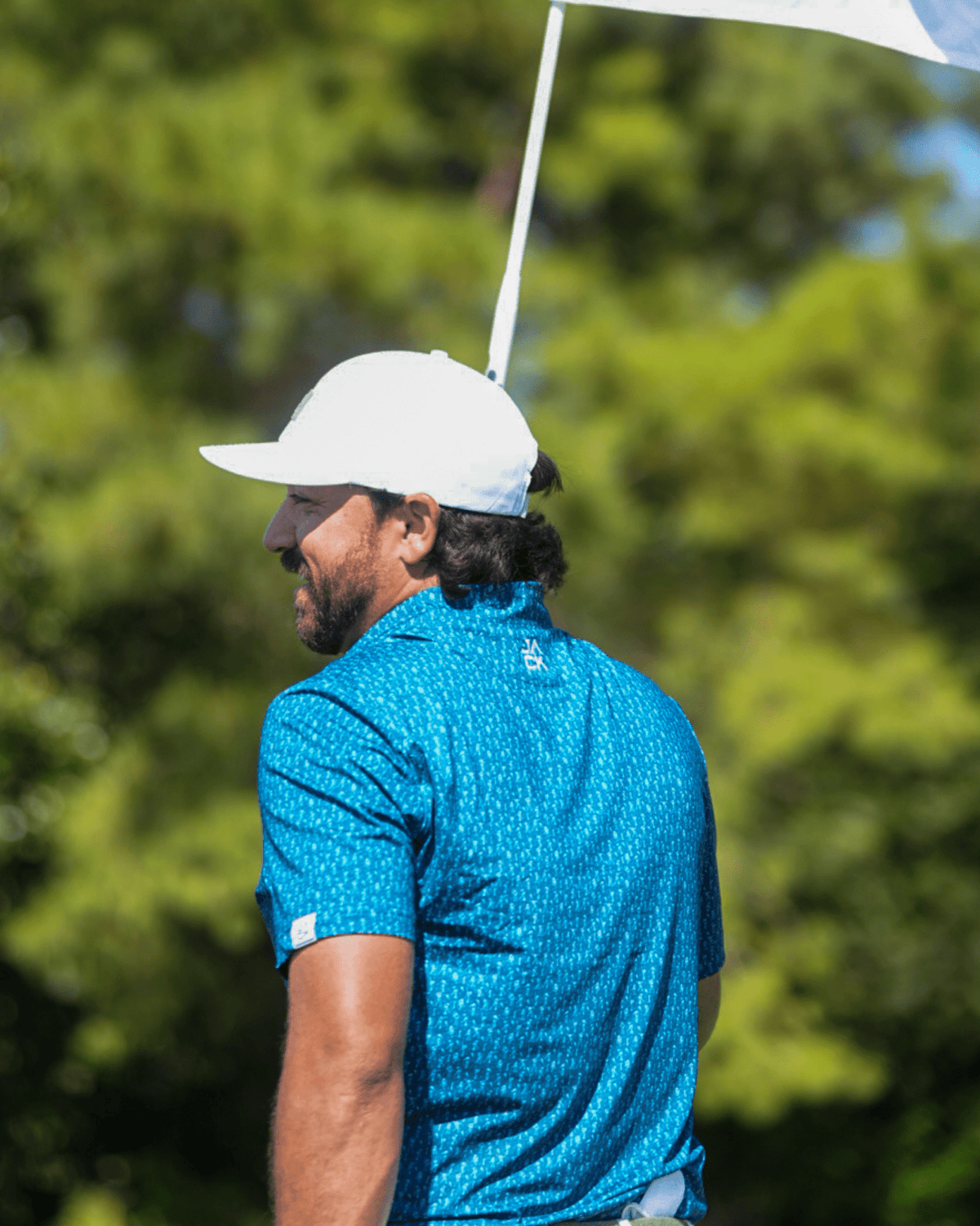 The Hack men's golf polo, alternate view – Jack Apparel