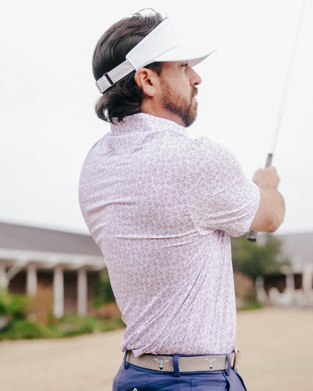 Wine Country men's golf polo, alternate view – Jack Apparel