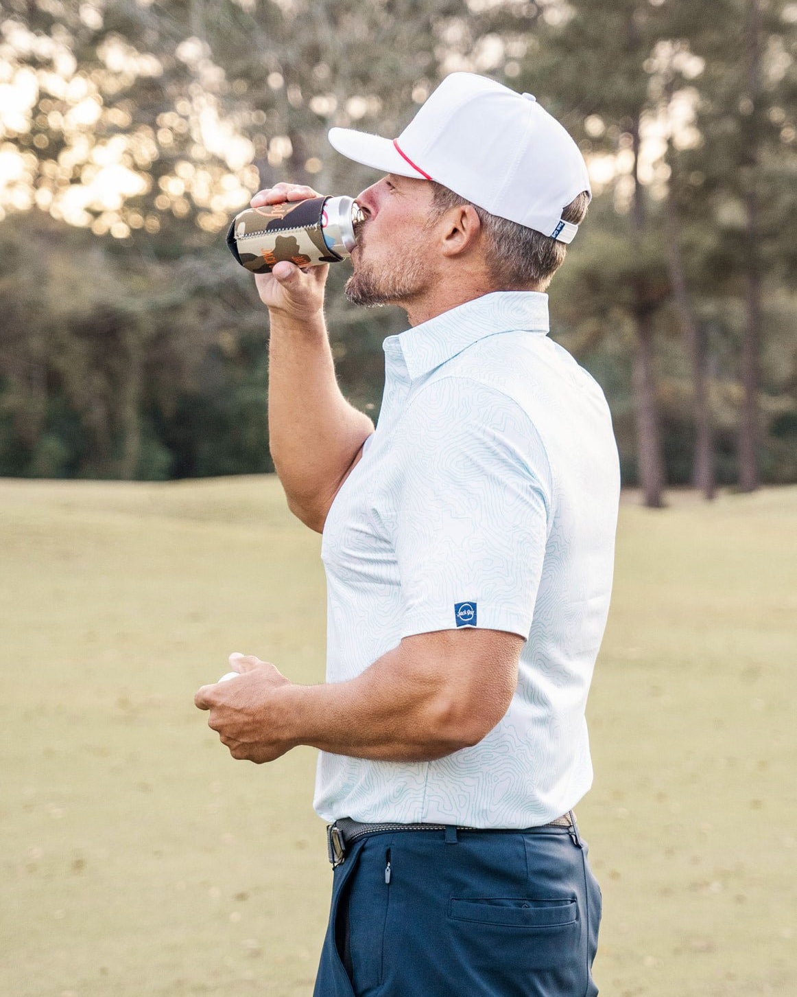 Texas Topo men's golf polo, alternate view – Jack Apparel