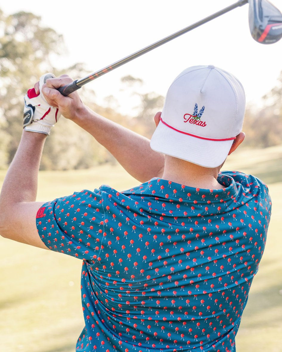 Texas Bluebonnet Rope Hat "Red" | Jack Golf Apparel