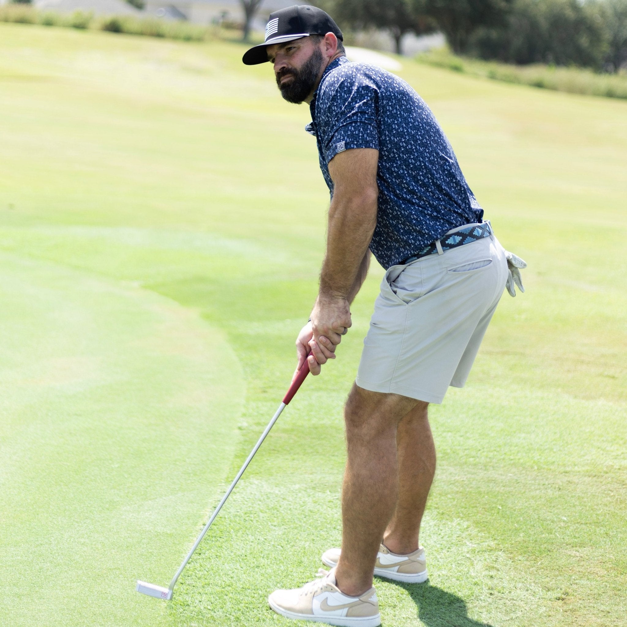 Jack Flag Black & White Hat | Jack Golf Apparel