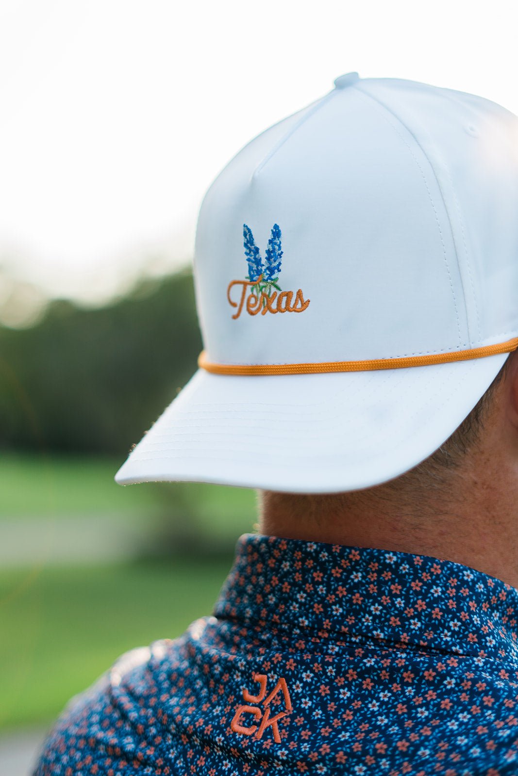 Texas Bluebonnet Rope Hat "Orange" | Jack Golf Apparel