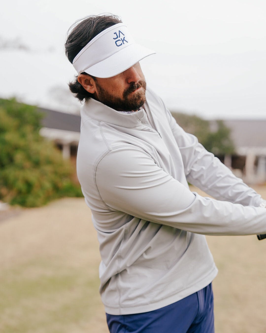 Smoke Gray Golf Quarter Zip | Jack Golf Apparel