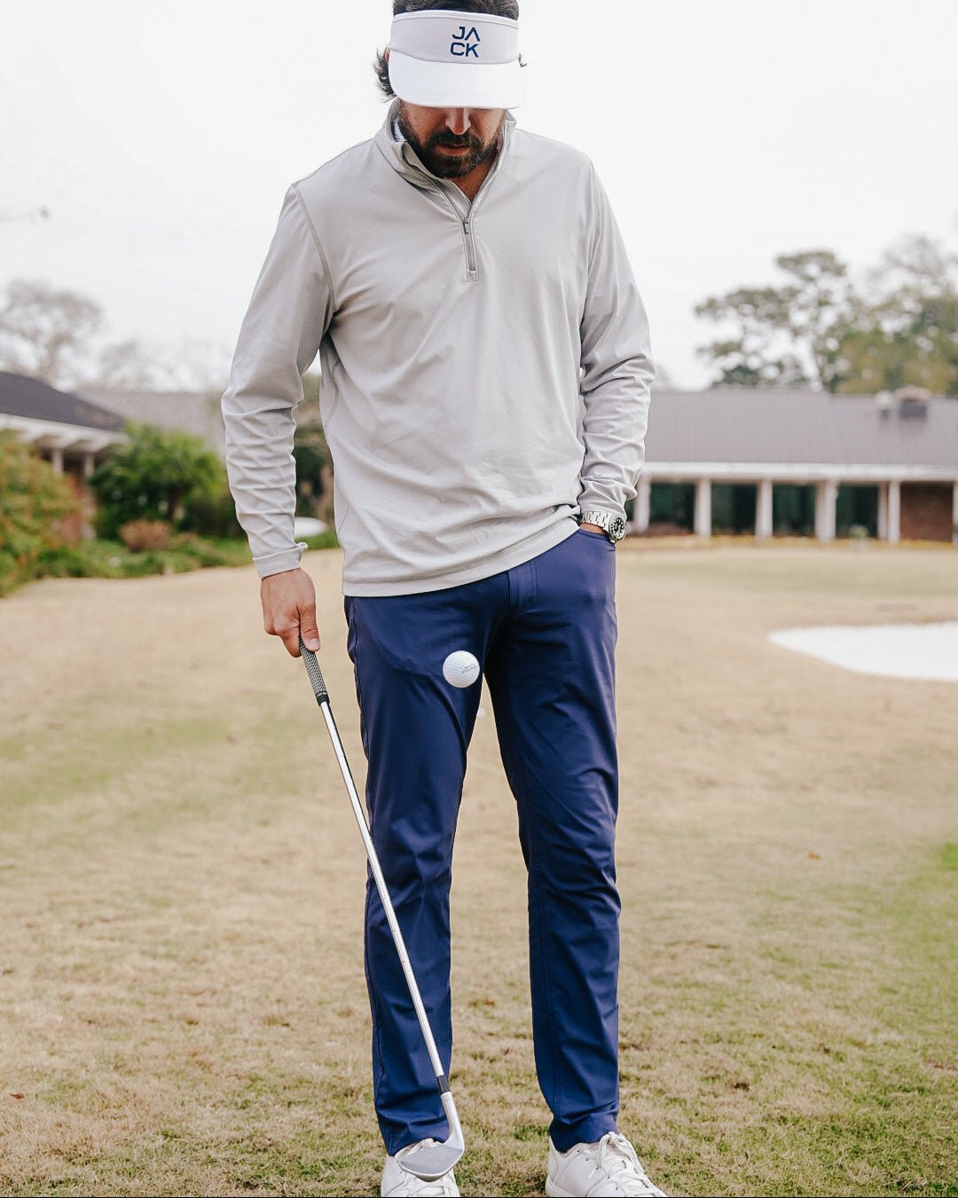 Smoke Gray Golf Quarter Zip - Stylish and Comfortable Wear – Jack