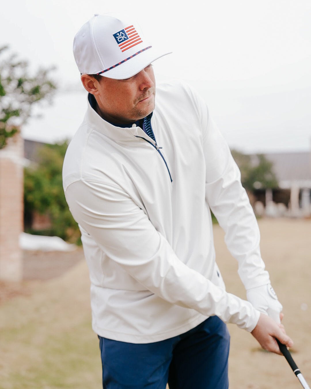 Glacier White Golf Quarter Zip | Jack Golf Apparel