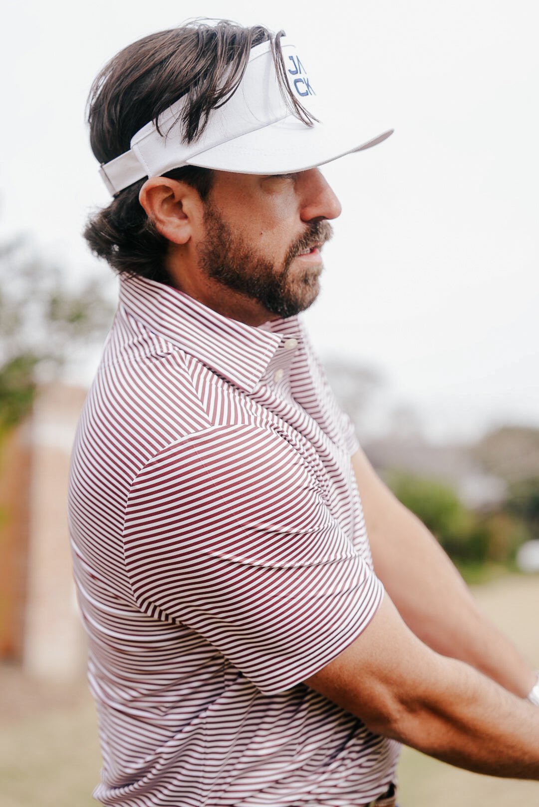 Maroon Stripes | Jack Golf Apparel