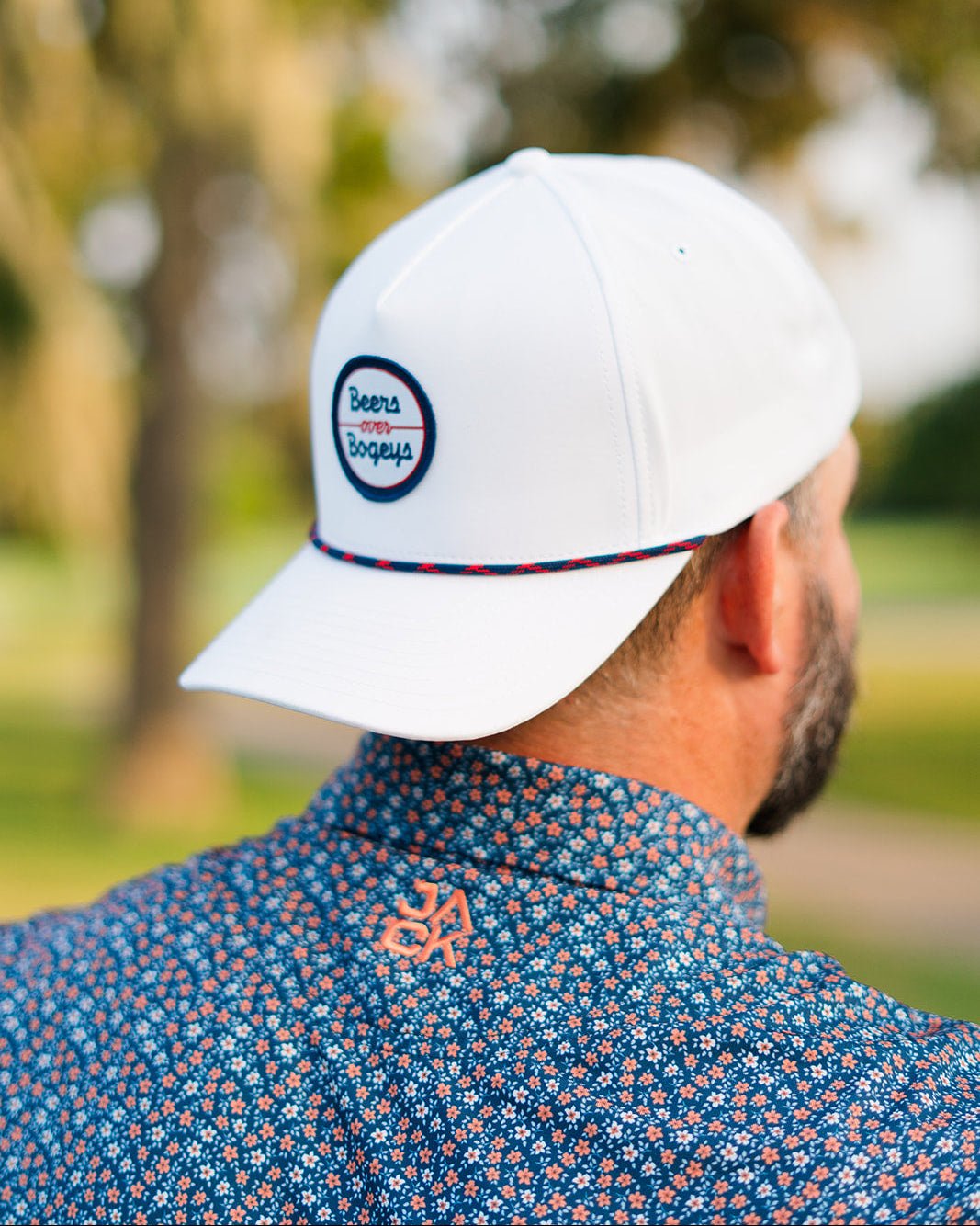 Astro Bloom men's golf polo, alternate view – Jack Apparel