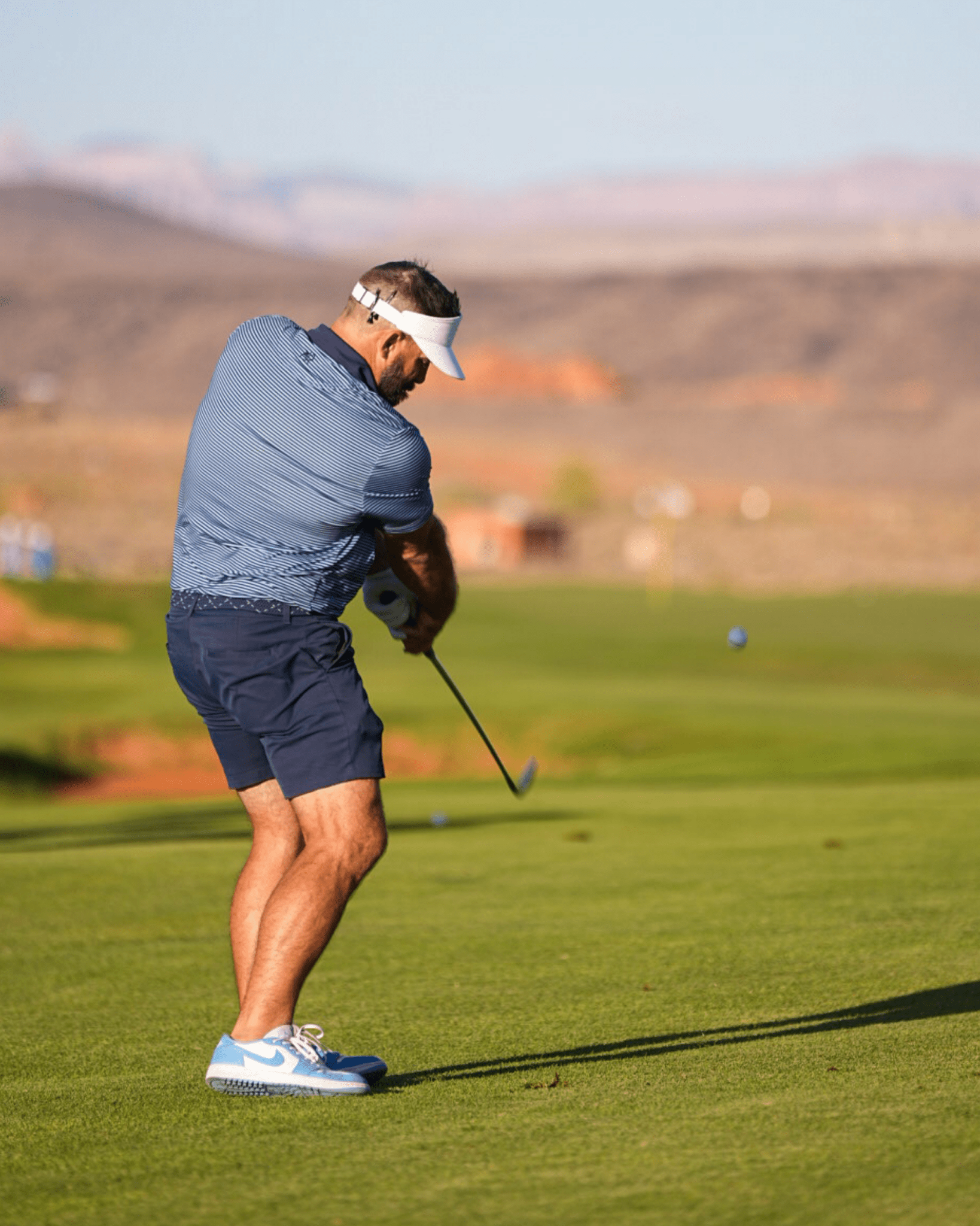Blue Lagoon men's golf polo, alternate view – Jack Apparel