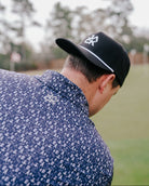 Boom Town Charcoal men's golf polo, alternate view – Jack Apparel