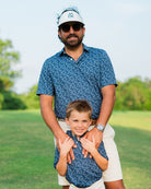Boom Town Charcoal men's golf polo, alternate view – Jack Apparel