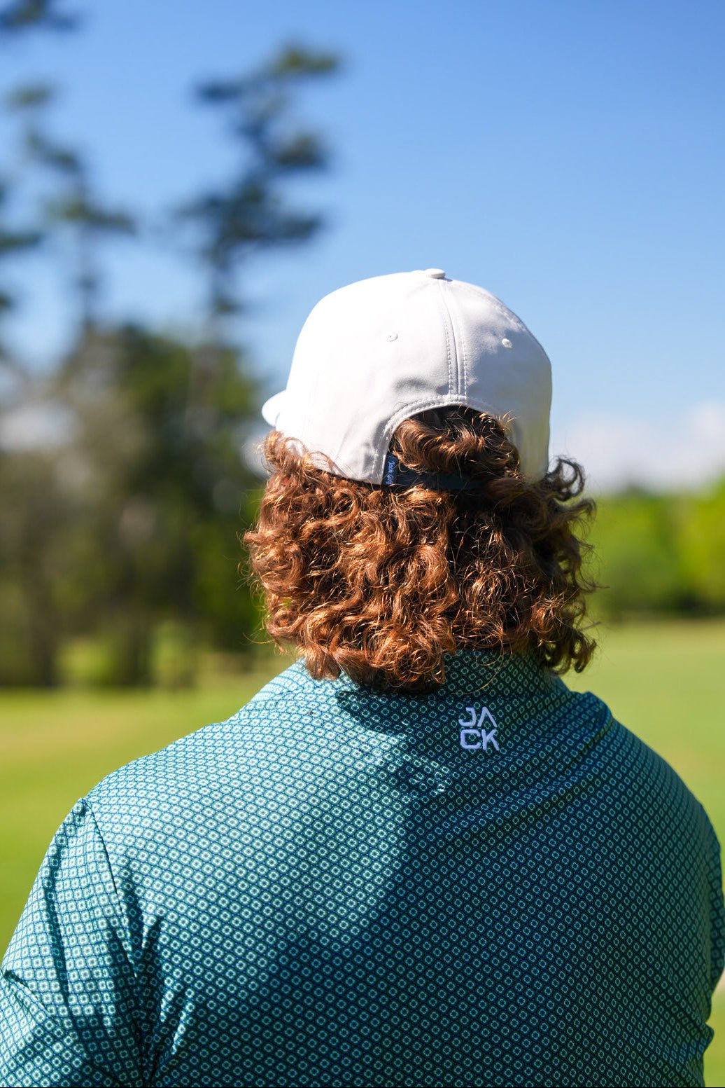 Double Header men's golf polo, alternate view – Jack Apparel