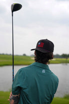 Double Header men's golf polo, alternate view – Jack Apparel
