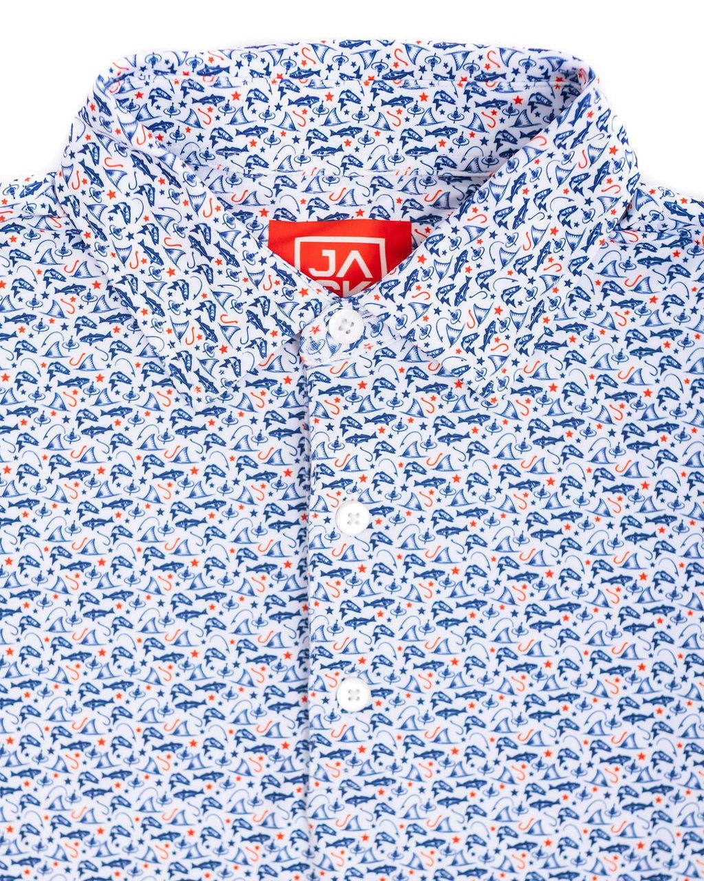 Gulf of America men's golf polo front view - Jack Apparel