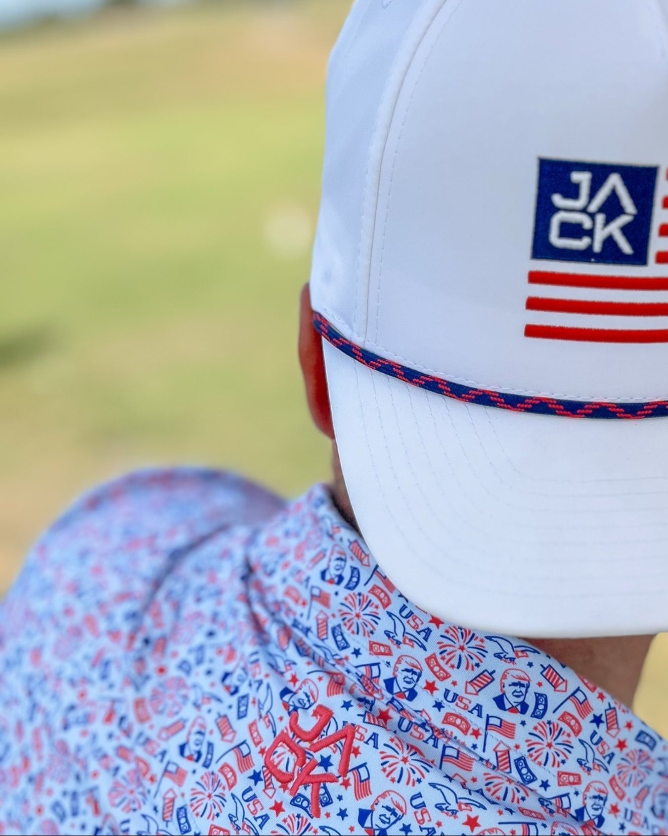 The Patriot Blue men's golf polo - Jack Apparel