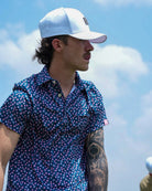 Spring Bloom men's golf polo, alternate view – Jack Apparel