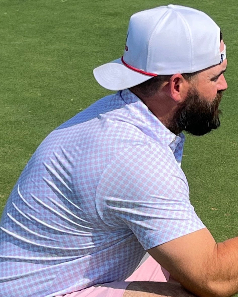Sunday Best men's golf polo, alternate view – Jack Apparel