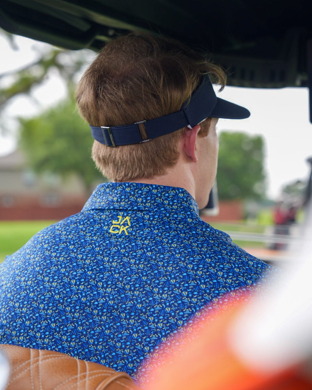 Tequila Tuesday men's golf polo, alternate view – Jack Apparel
