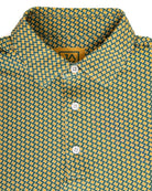Texas Green & Yellow men's golf polo, front view – Jack Apparel