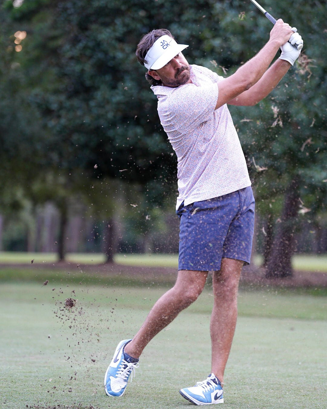 The HTX men's golf polo, alternate view – Jack Apparel