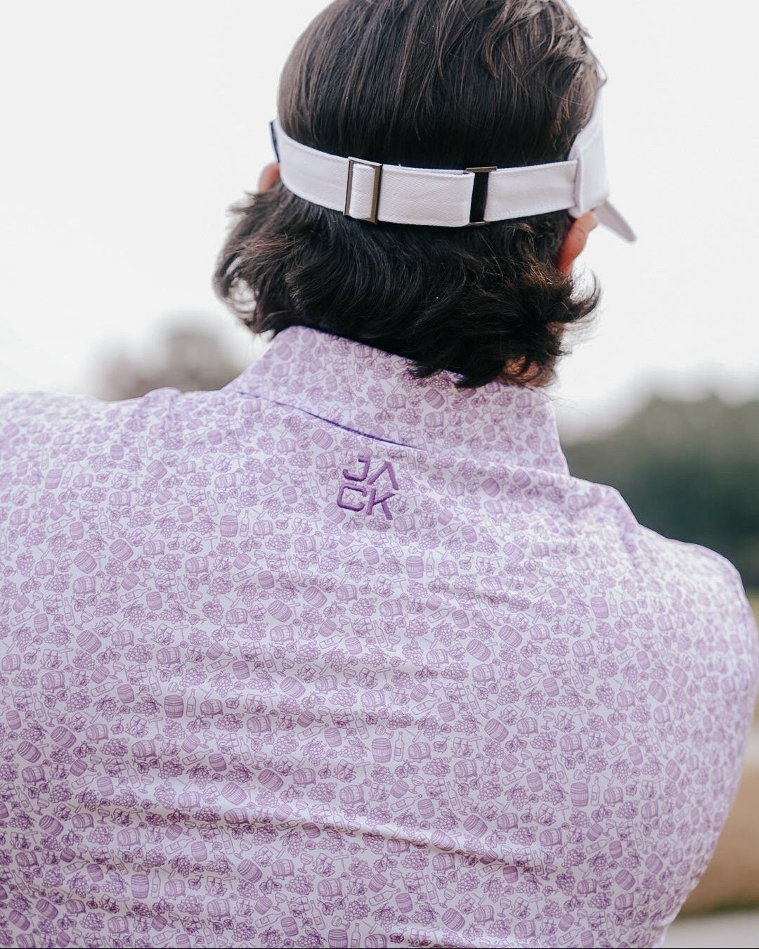 Wine Country men's golf polo, alternate view – Jack Apparel