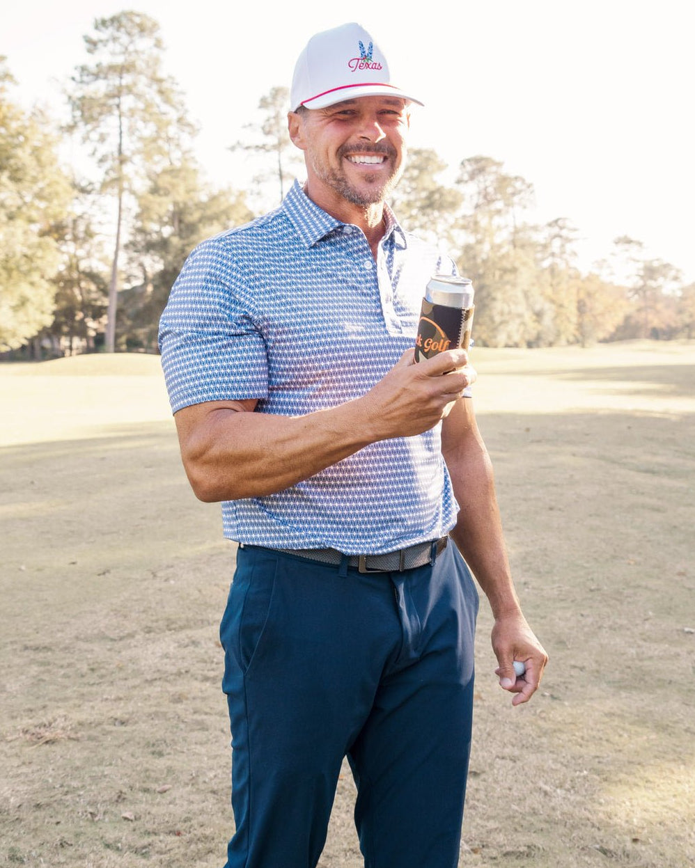 Diamond Derrick Navy men's golf polo, alternate view – Jack Apparel